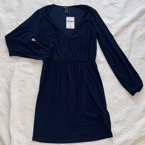 Navy blue tulip dress
